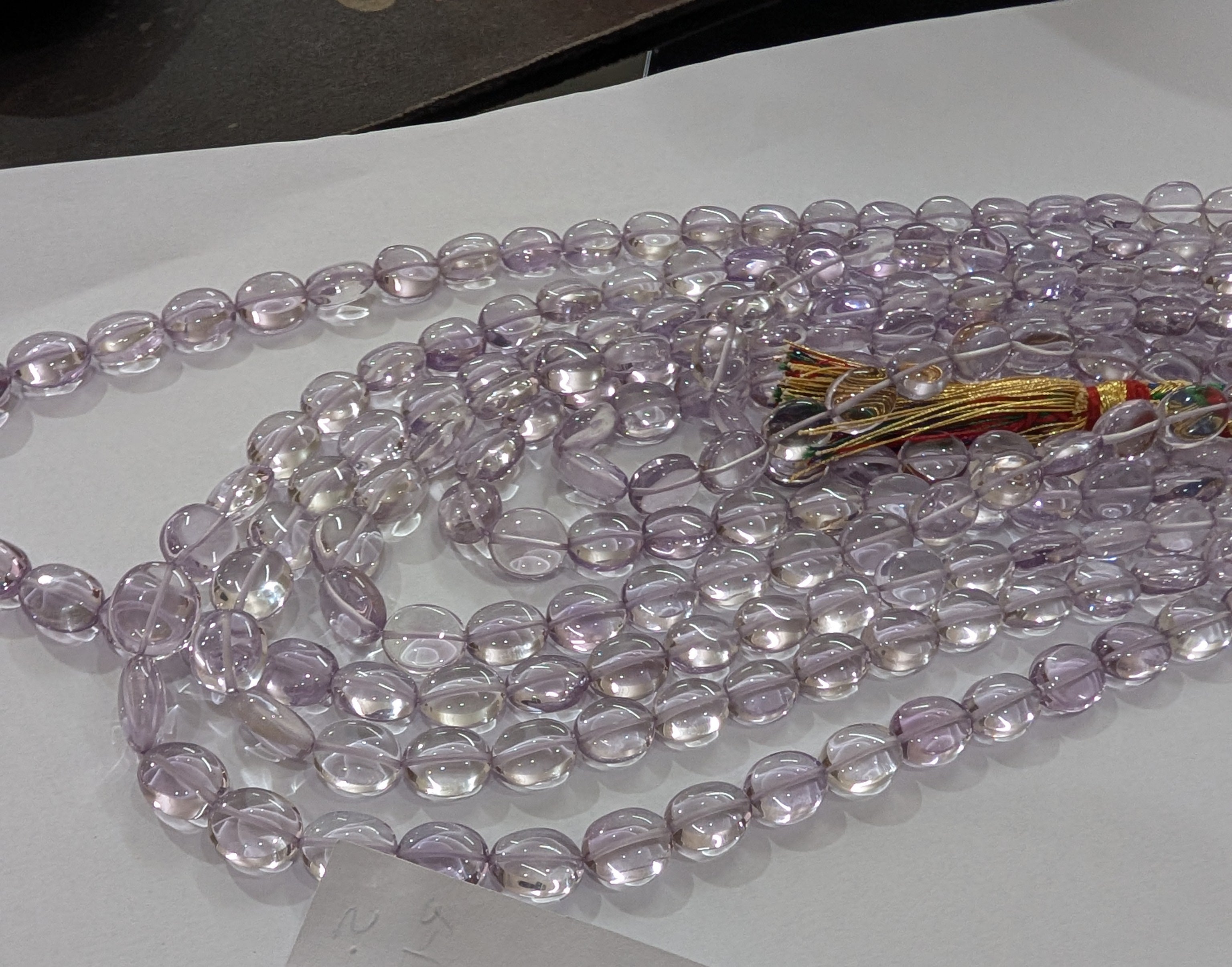 Pink Amethyst Smooth Oval Graduated Beads 6x5.5–10x12mm Lavender Pink | 16–22 inch