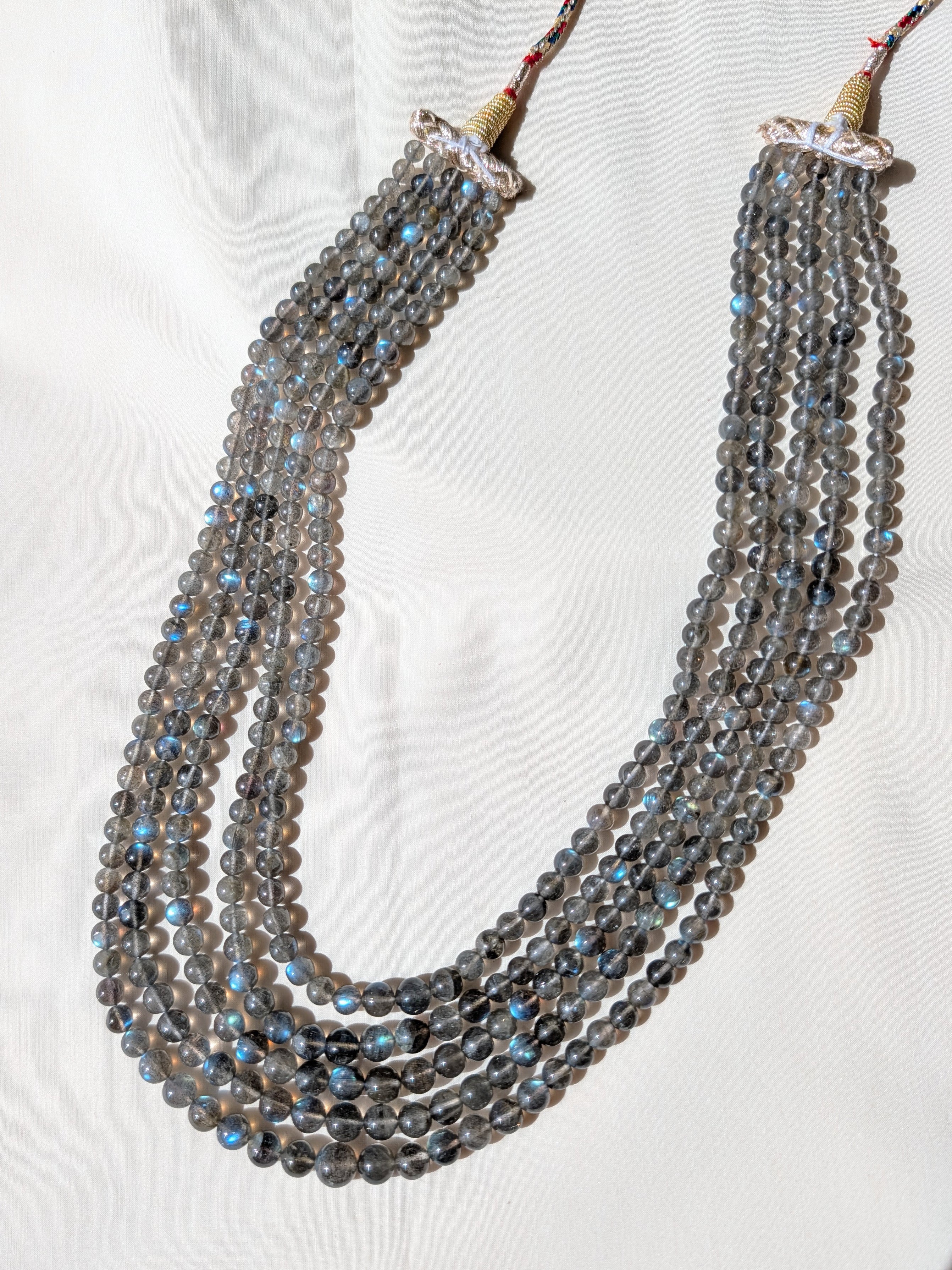 Labradorite Smooth Round Graduated Beads 5.5–7.5mm Blue Fire | 16–20 inch