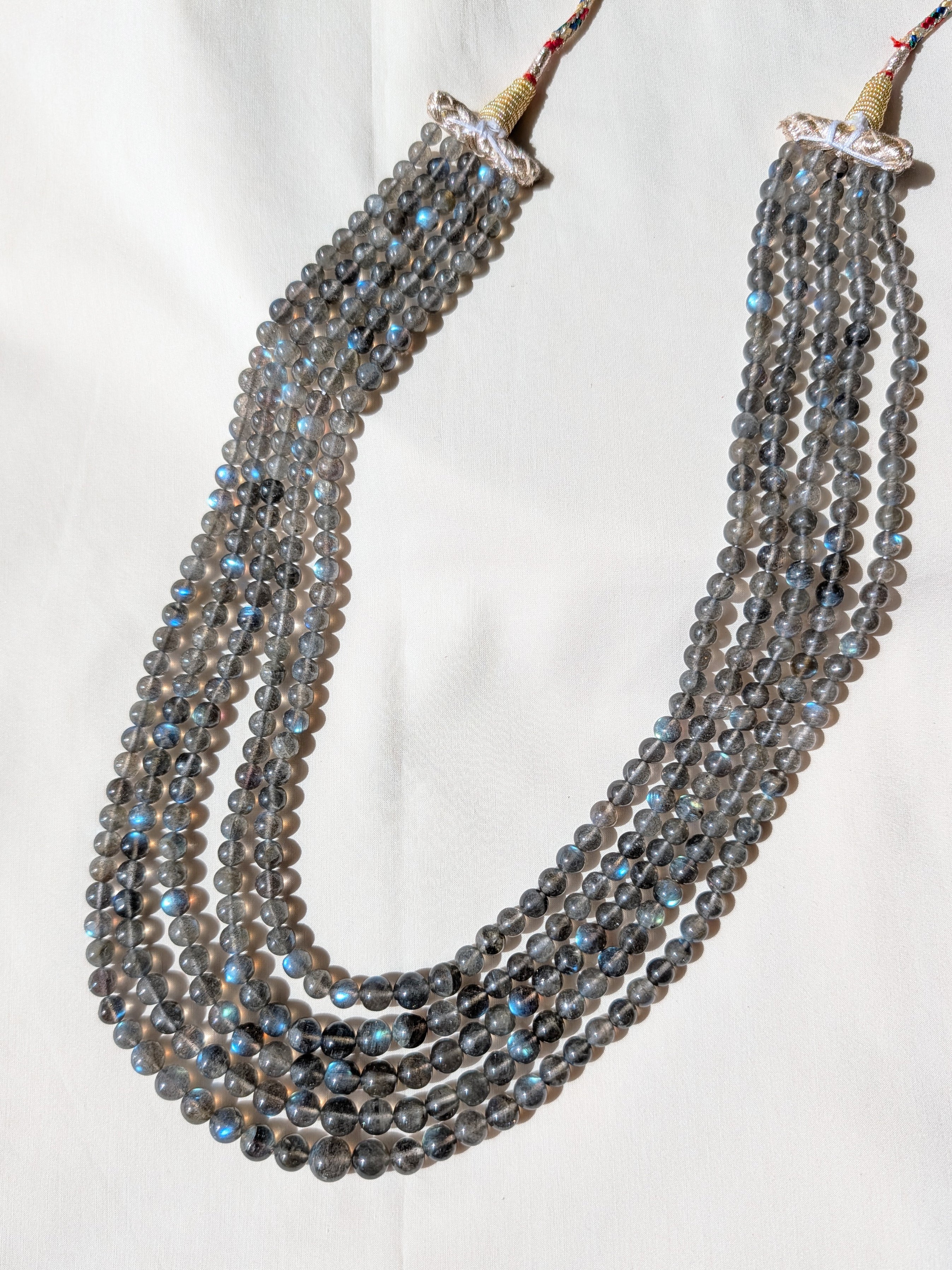 Labradorite Smooth Round Graduated Beads 5.5–7.5mm Blue Fire | 16–20 inch